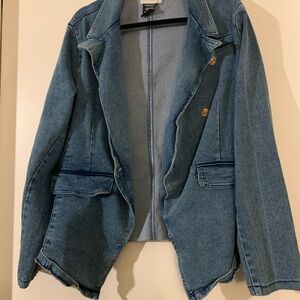 Trendy Blue Denim Jacket for Women